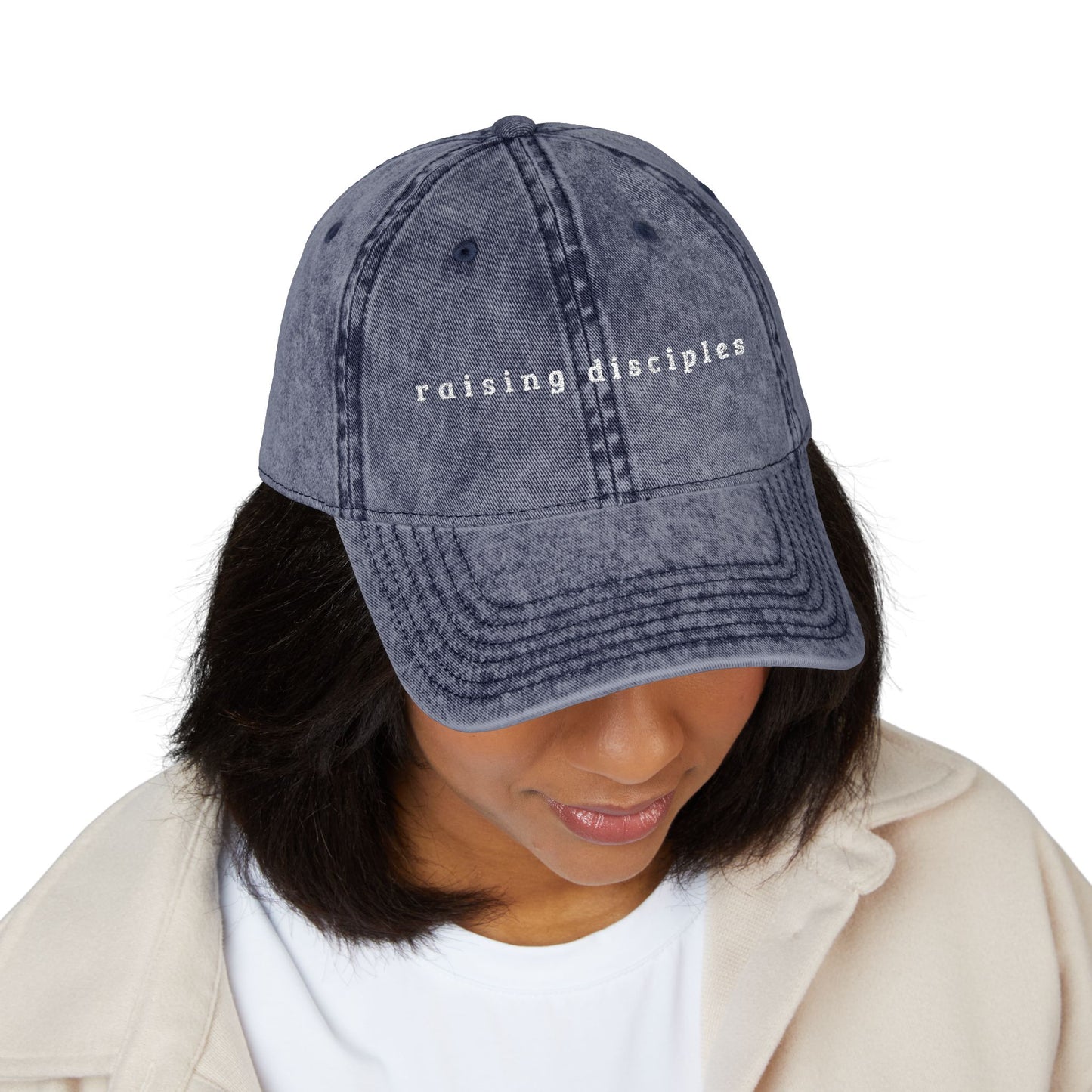Embroidered Vintage Cap - 'raising disciples'