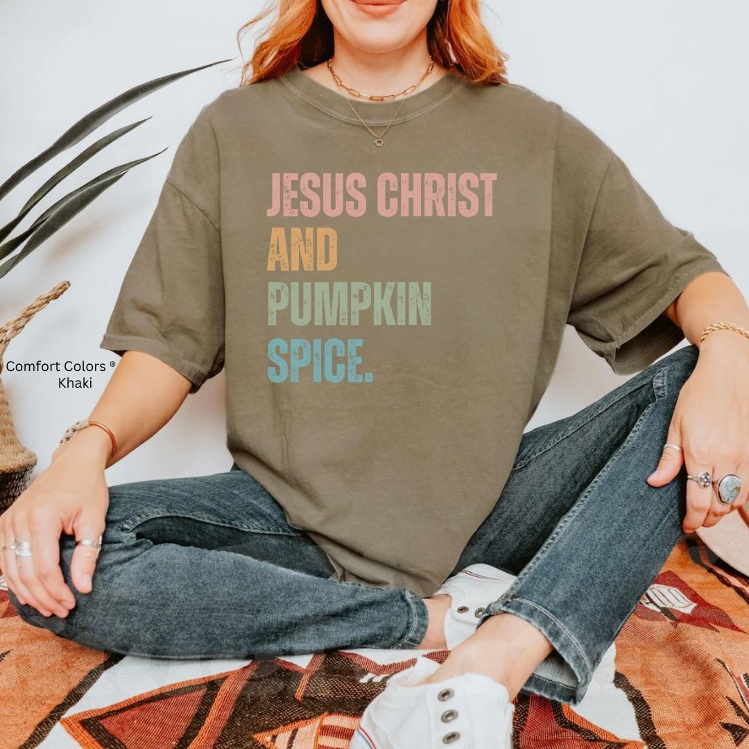 Jesus Christ and Pumpkin Spice Unisex T-shirt