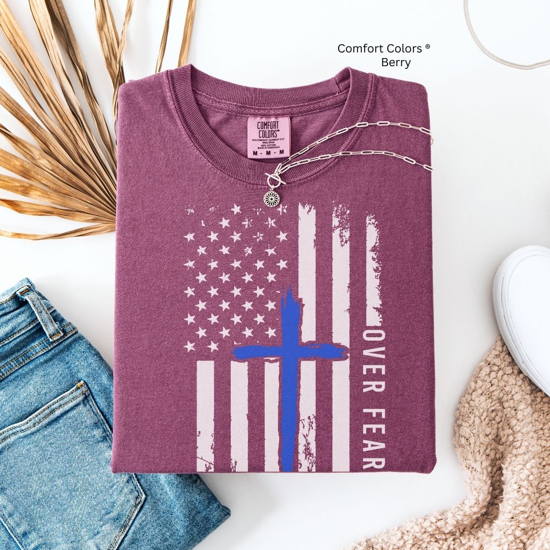 Faith Over Fear USA Flag Unisex T-Shirt