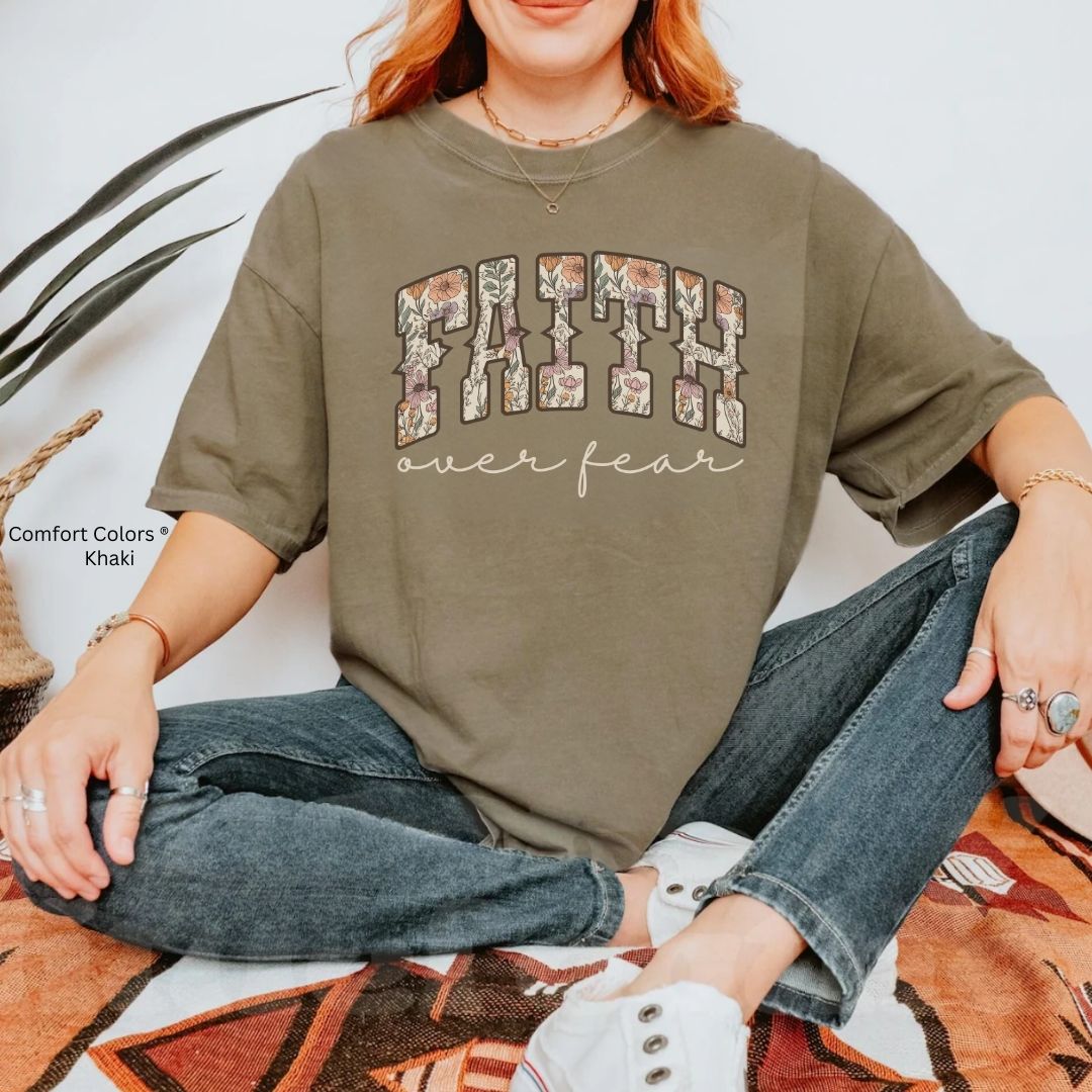 Faith Over Fear β Boho Floral Faith Tee Unisex Shirt