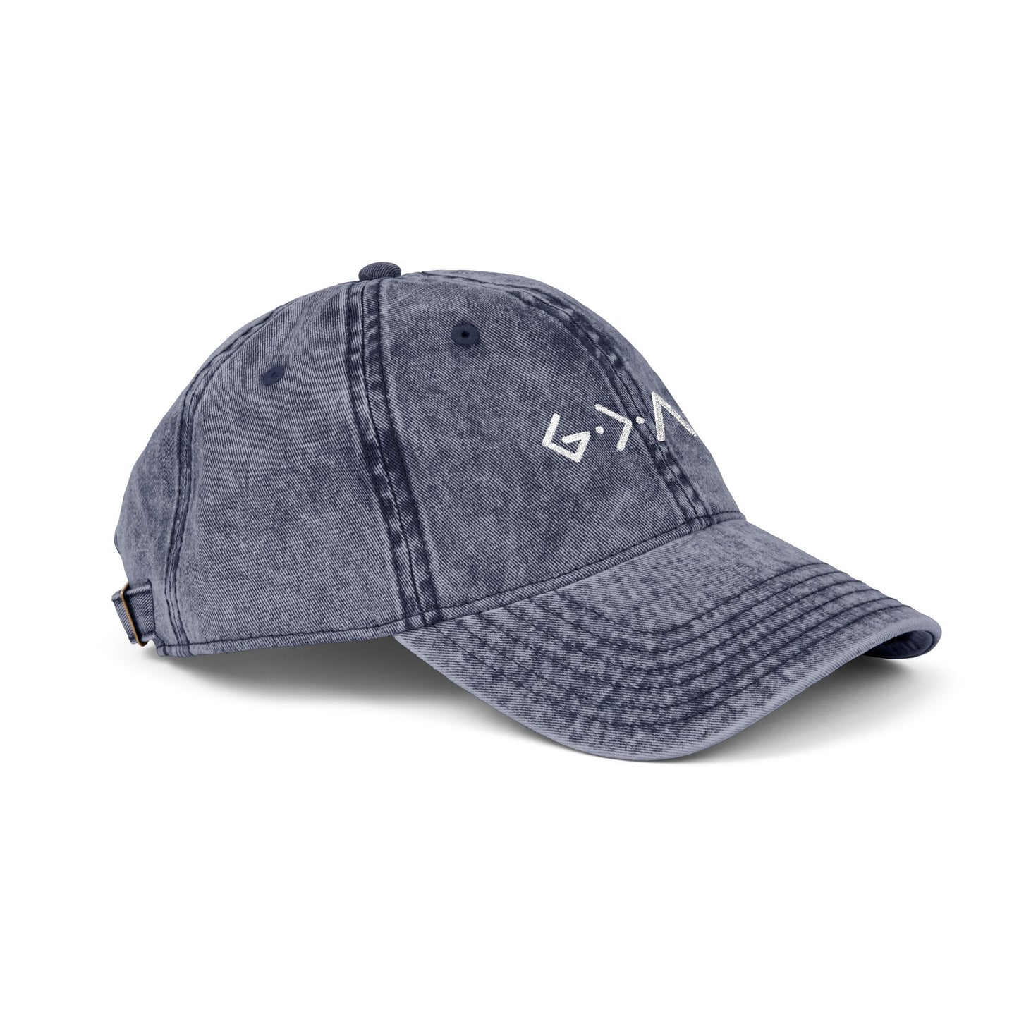 Embroidered Vintage Cap - 'god is greater than the highs and lows'