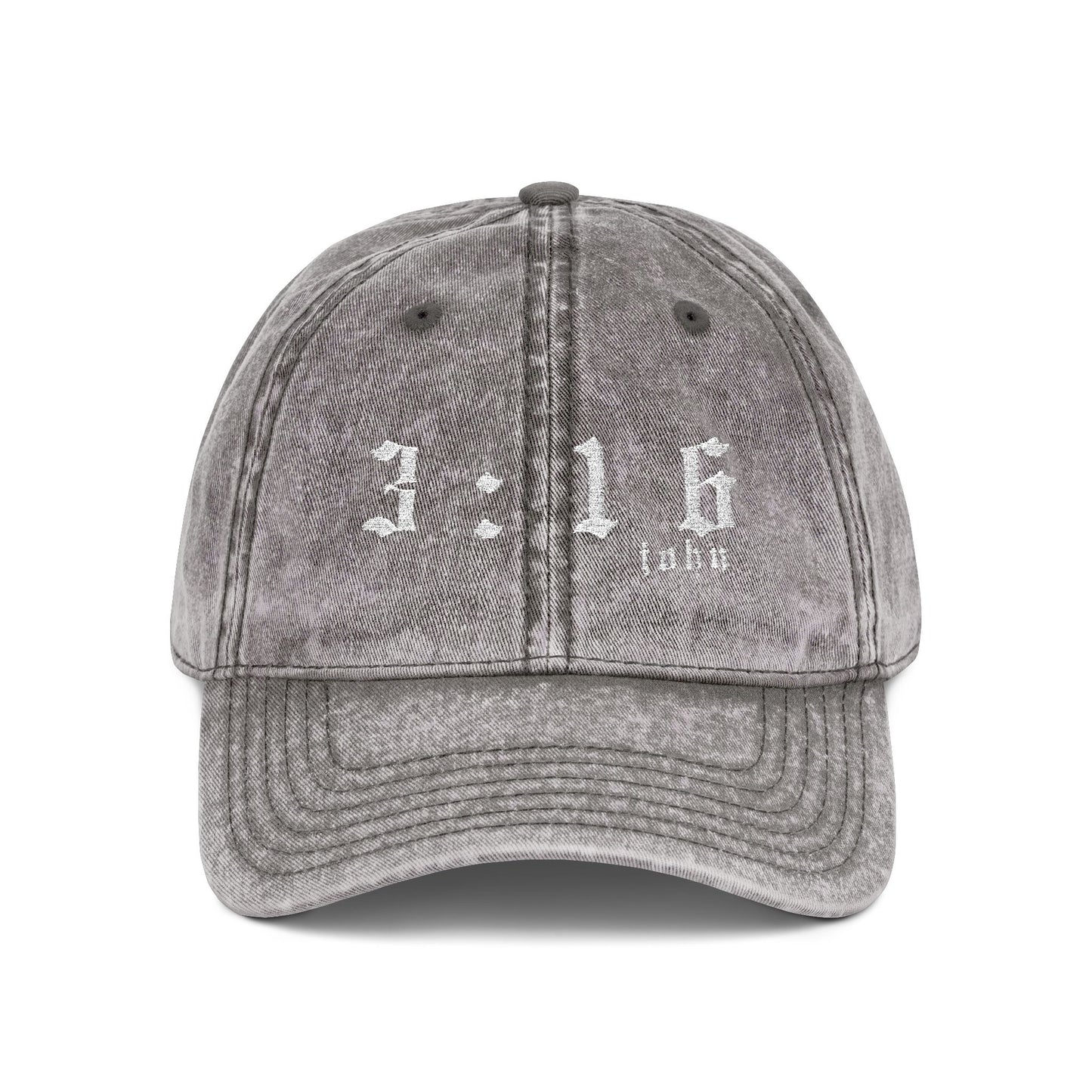 Embroidered Vintage Cap - '3:16 john'