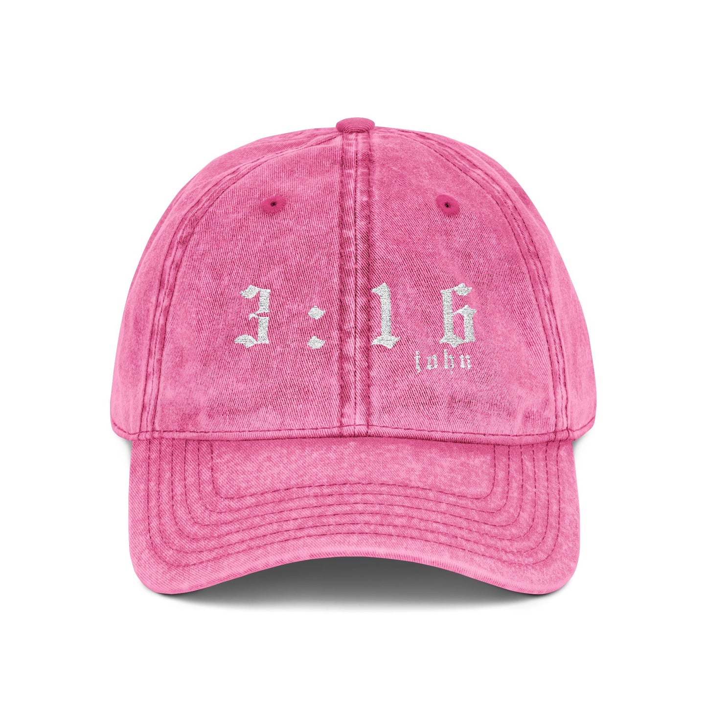 Embroidered Vintage Cap - '3:16 john'