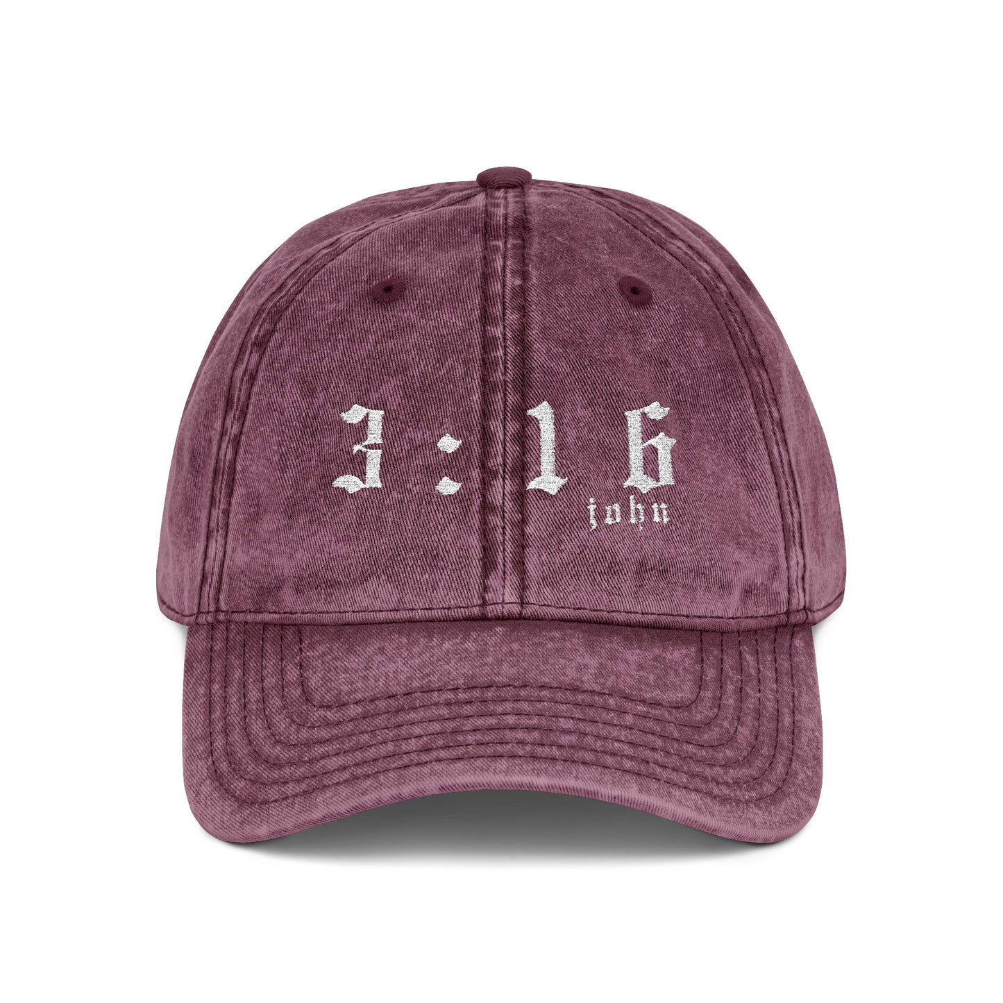 Embroidered Vintage Cap - '3:16 john'