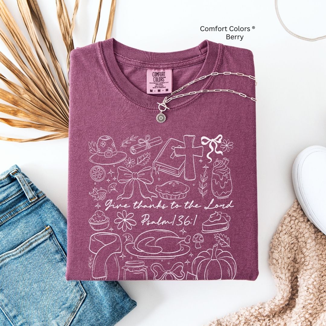 Thanksgiving Doodle Unisex Tshirt