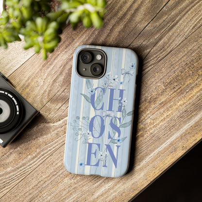 Chosen Preppy Blue Floral Faith Phone Case