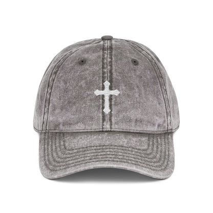 Embroidered Vintage Cap - 'cross'