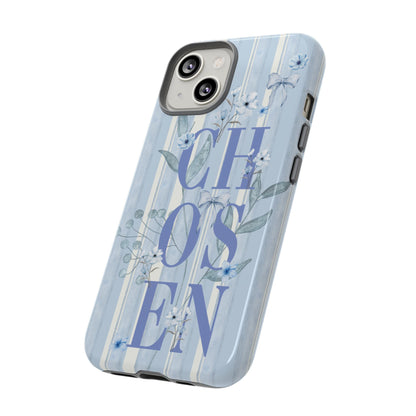 Chosen Preppy Blue Floral Faith Phone Case