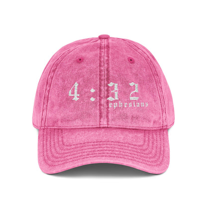 Embroidered Vintage Cap - '4:32 ephesians'