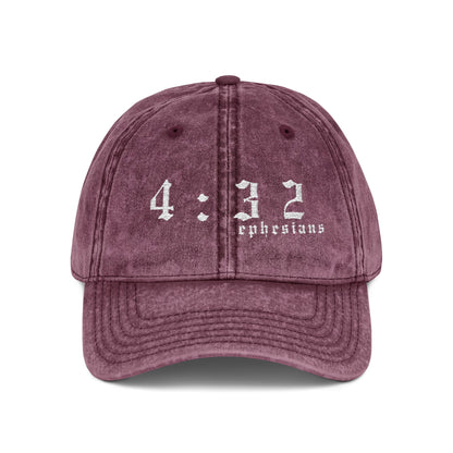 Embroidered Vintage Cap - '4:32 ephesians'