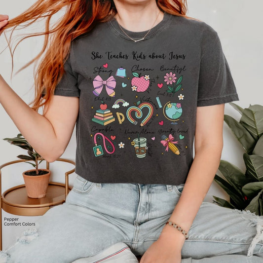 She Teaches Kids Unisex Tshirt