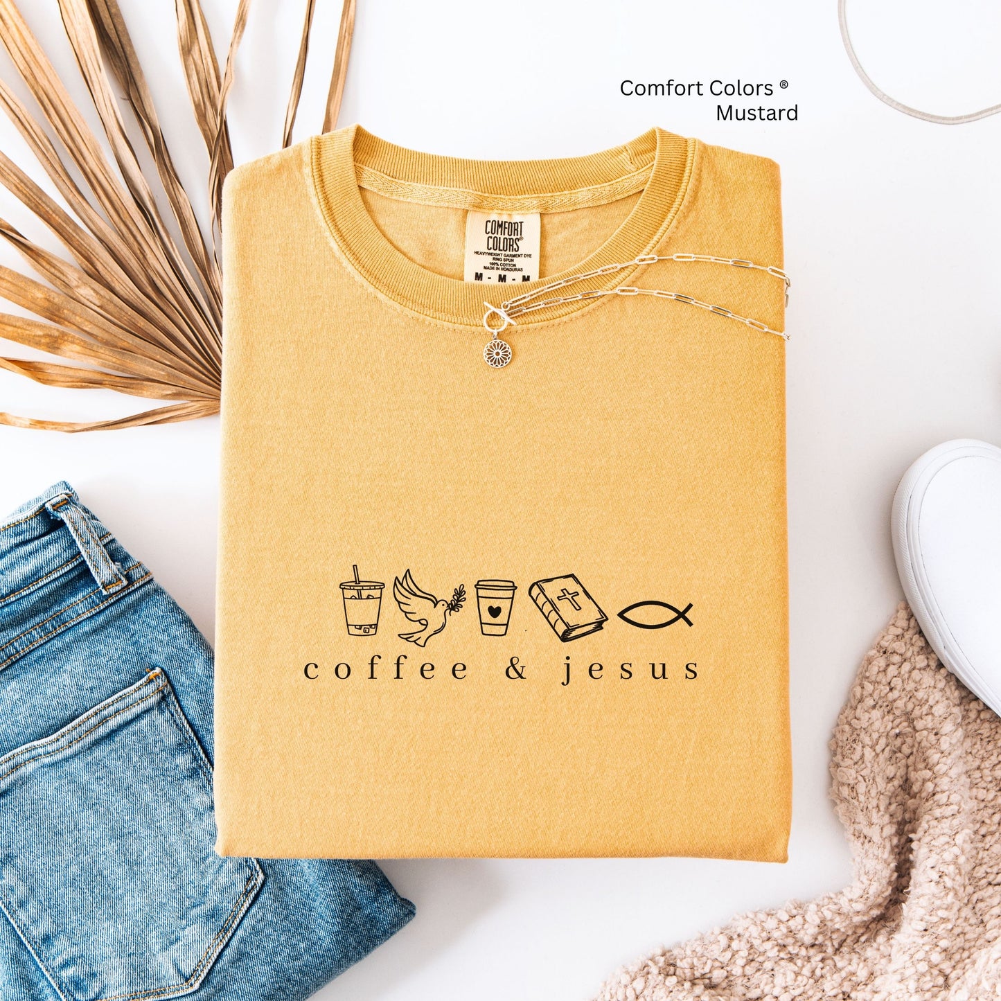 Coffee & Jesus Doodle Unisex Tshirt