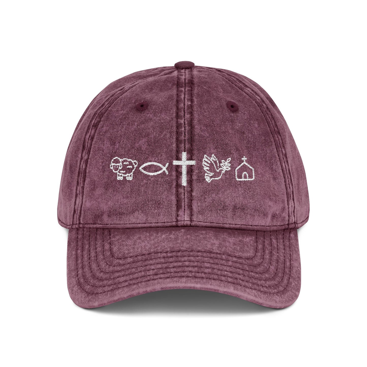 Embroidered Vintage Cap - 'Christian Icons'