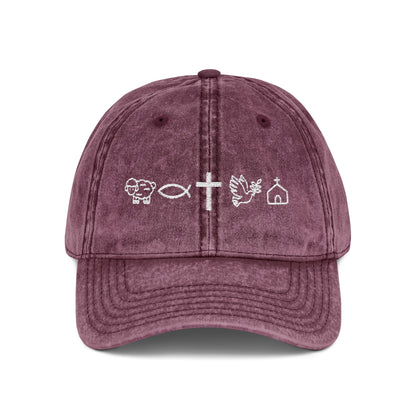 Embroidered Vintage Cap - 'Christian Icons'