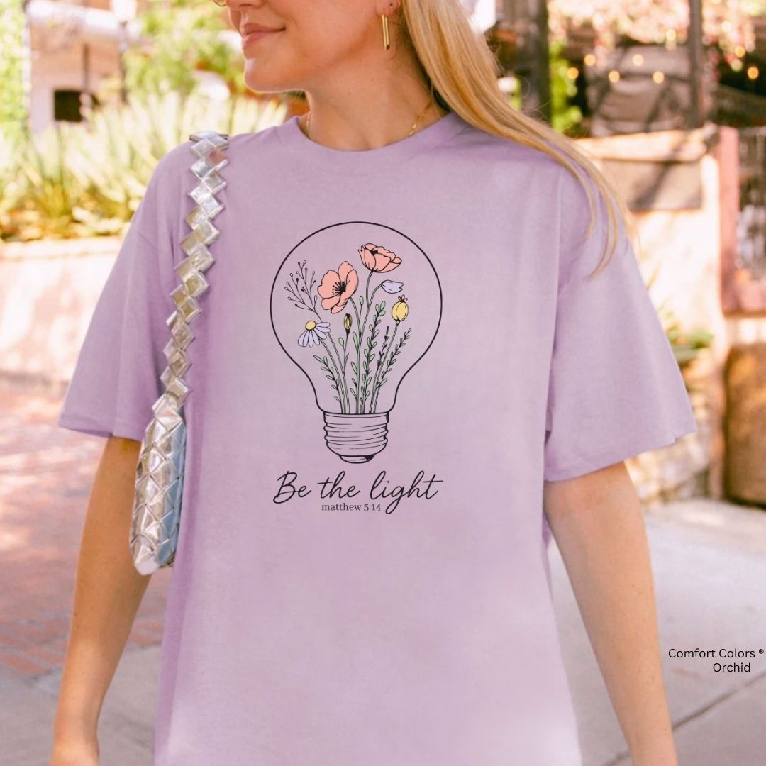 Be The Light Floral Unisex Tshirt