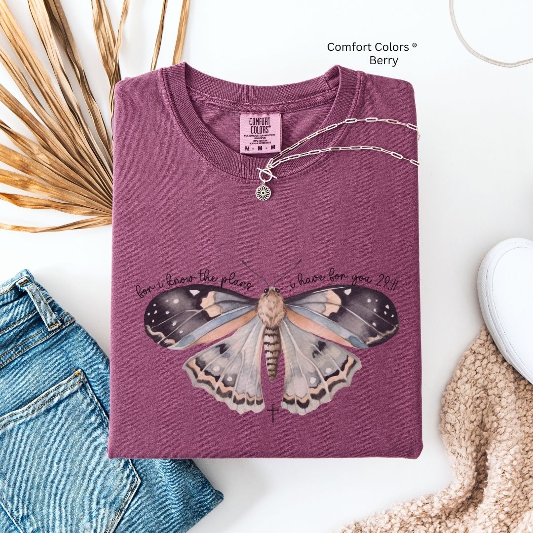 For I Know The Plans Moth Unisex Tshirt
