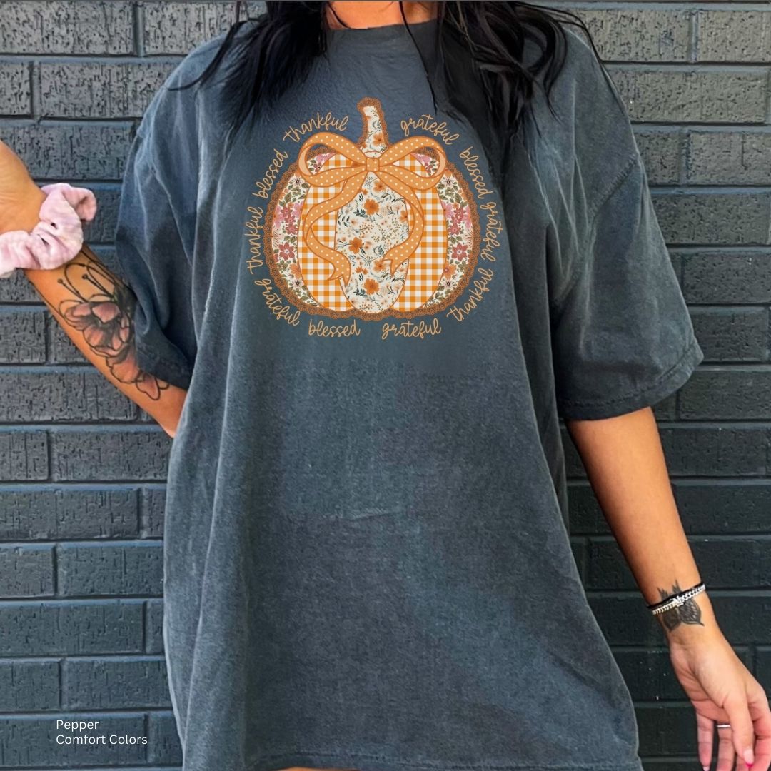 Thankful Blessed Grateful Fall Unisex Tshirt