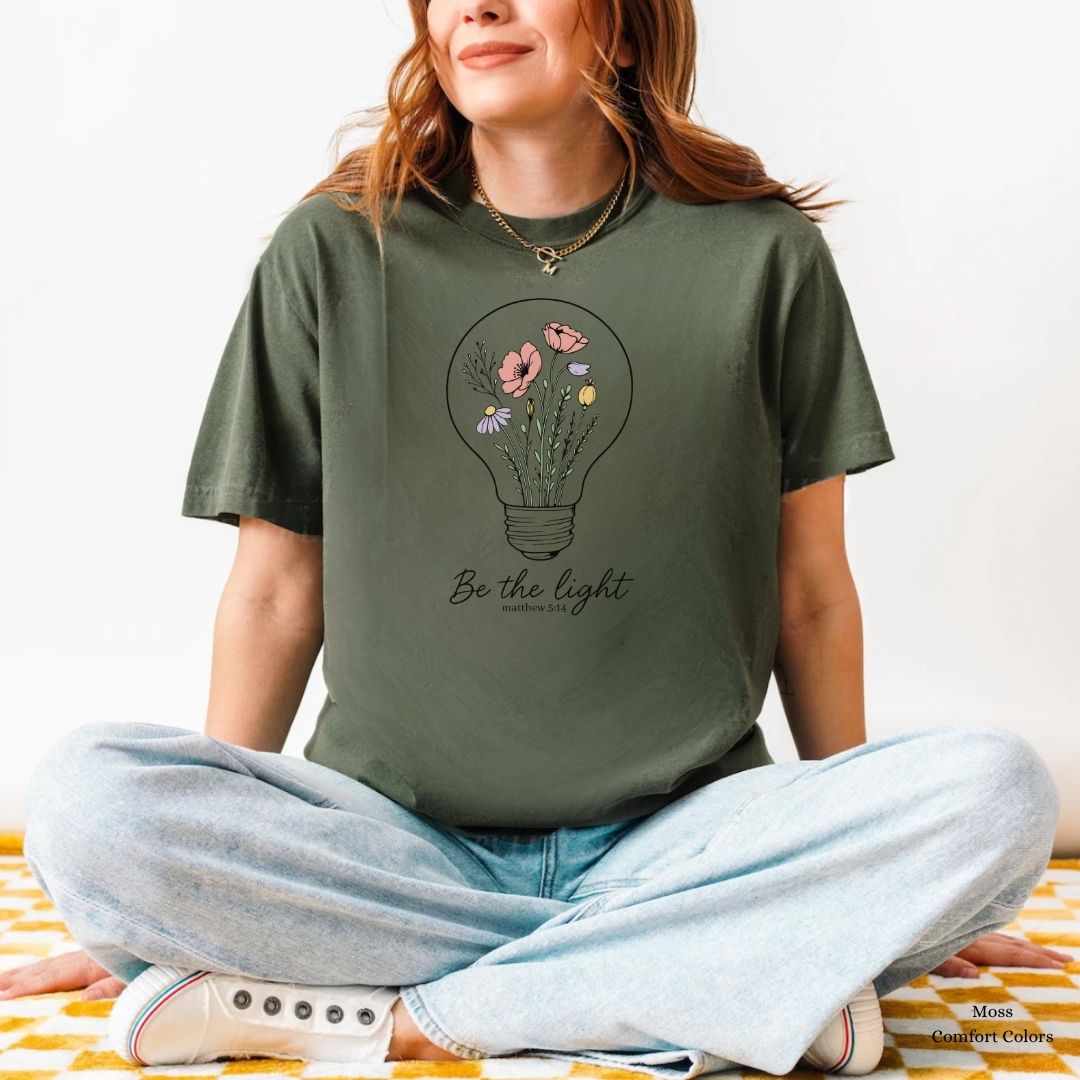 Be The Light Floral Unisex Tshirt
