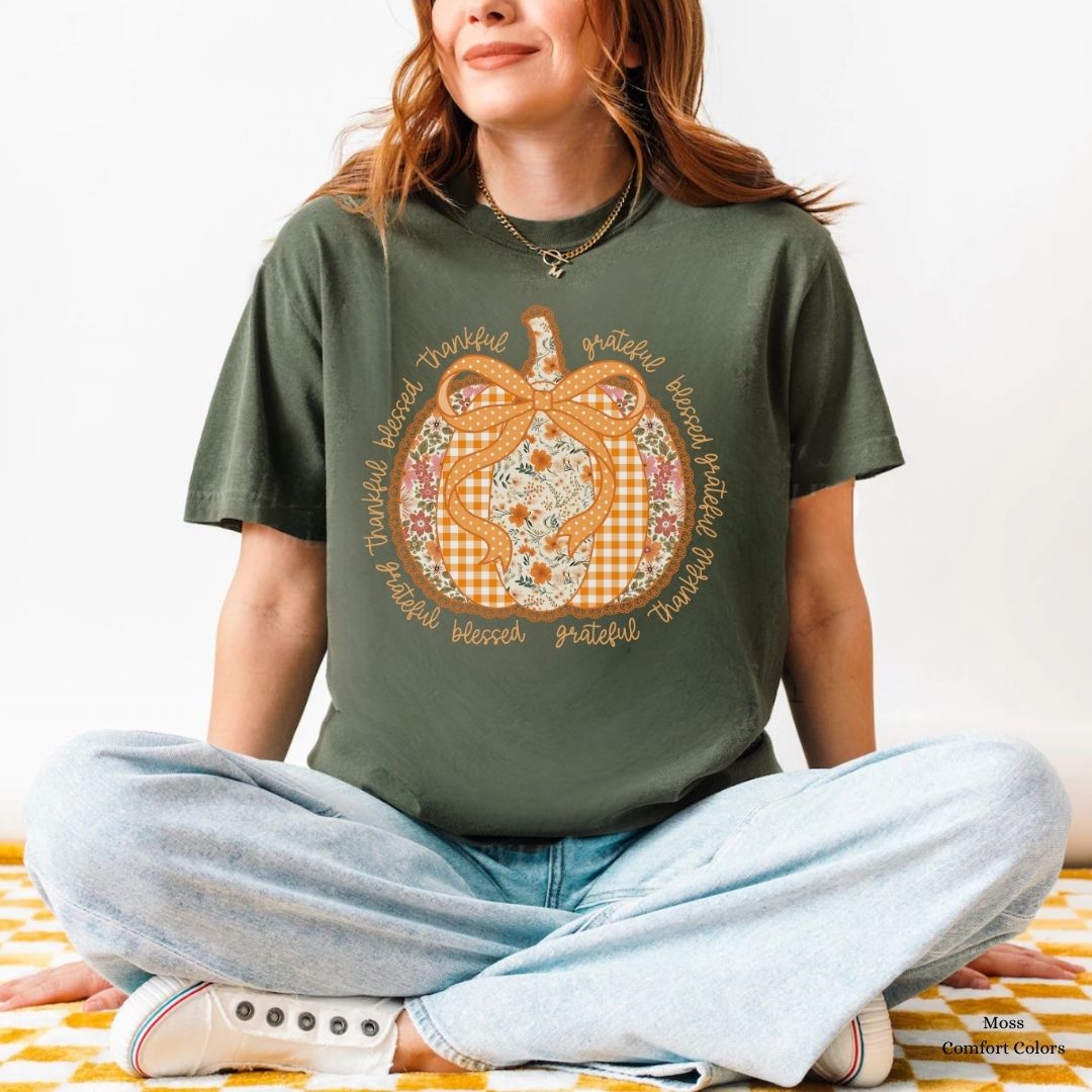 Thankful Blessed Grateful Fall Unisex Tshirt