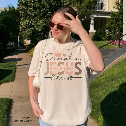 Pumpkin Spice and Jesus Unisex Tshirt