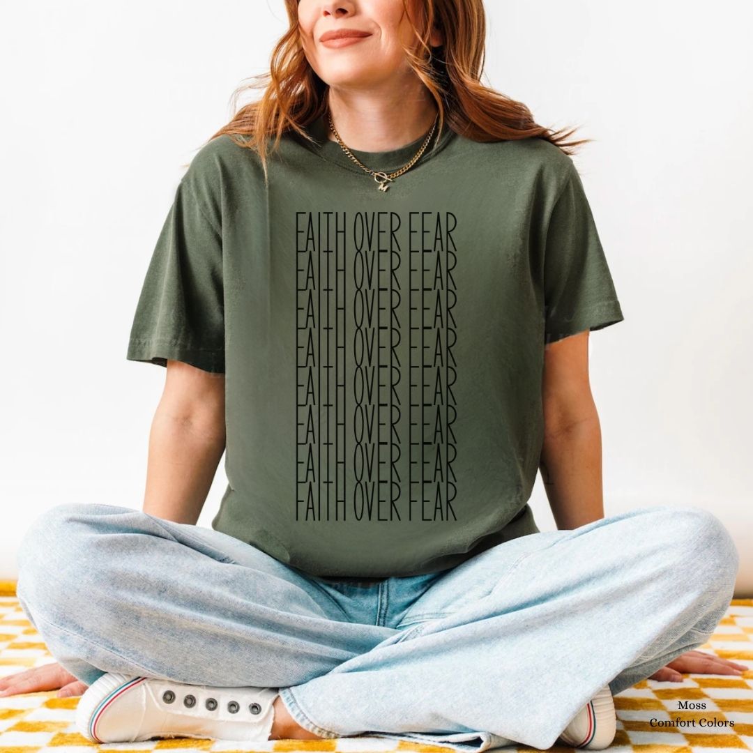 Faith Over Fear Text Unisex Tshirt
