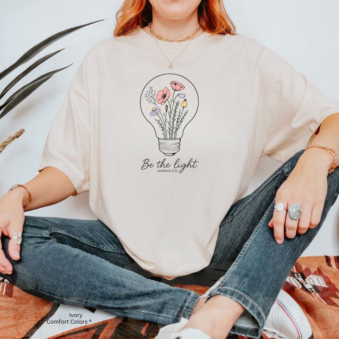 Be The Light Floral Unisex Tshirt