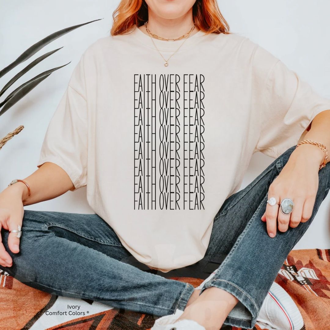 Faith Over Fear Text Unisex Tshirt