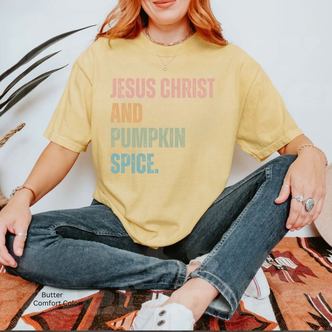 Jesus Christ and Pumpkin Spice Unisex T-shirt