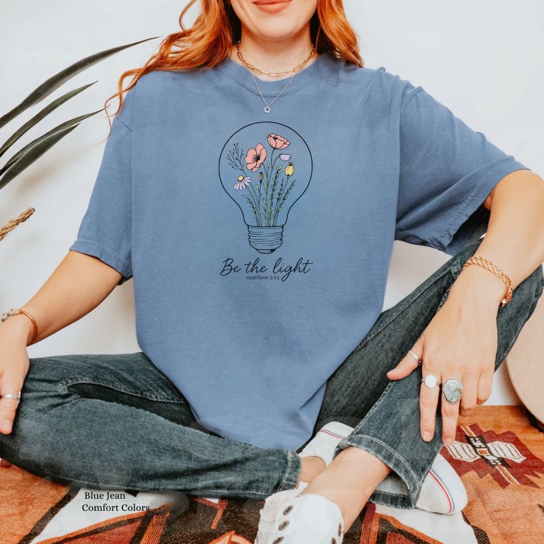 Be The Light Floral Unisex Tshirt