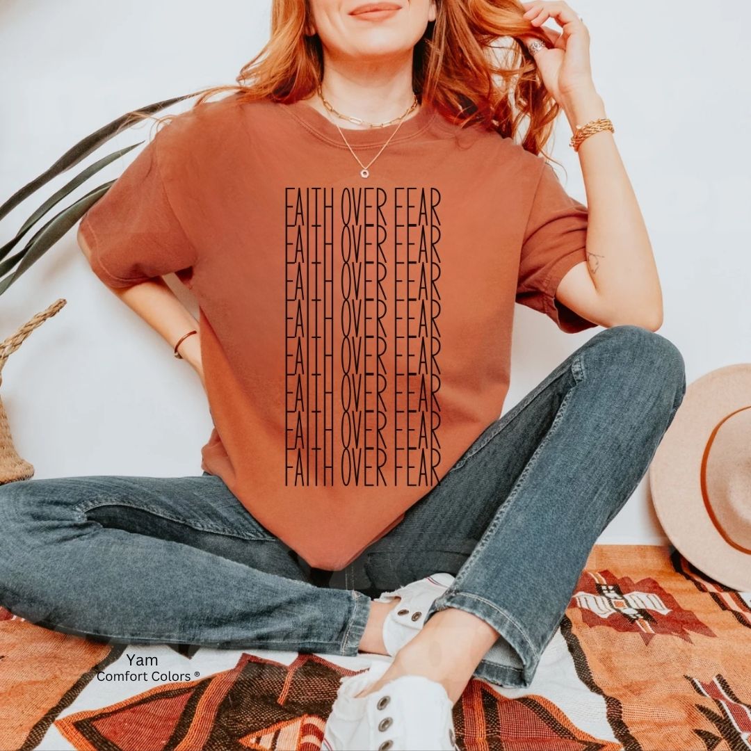 Faith Over Fear Text Unisex Tshirt