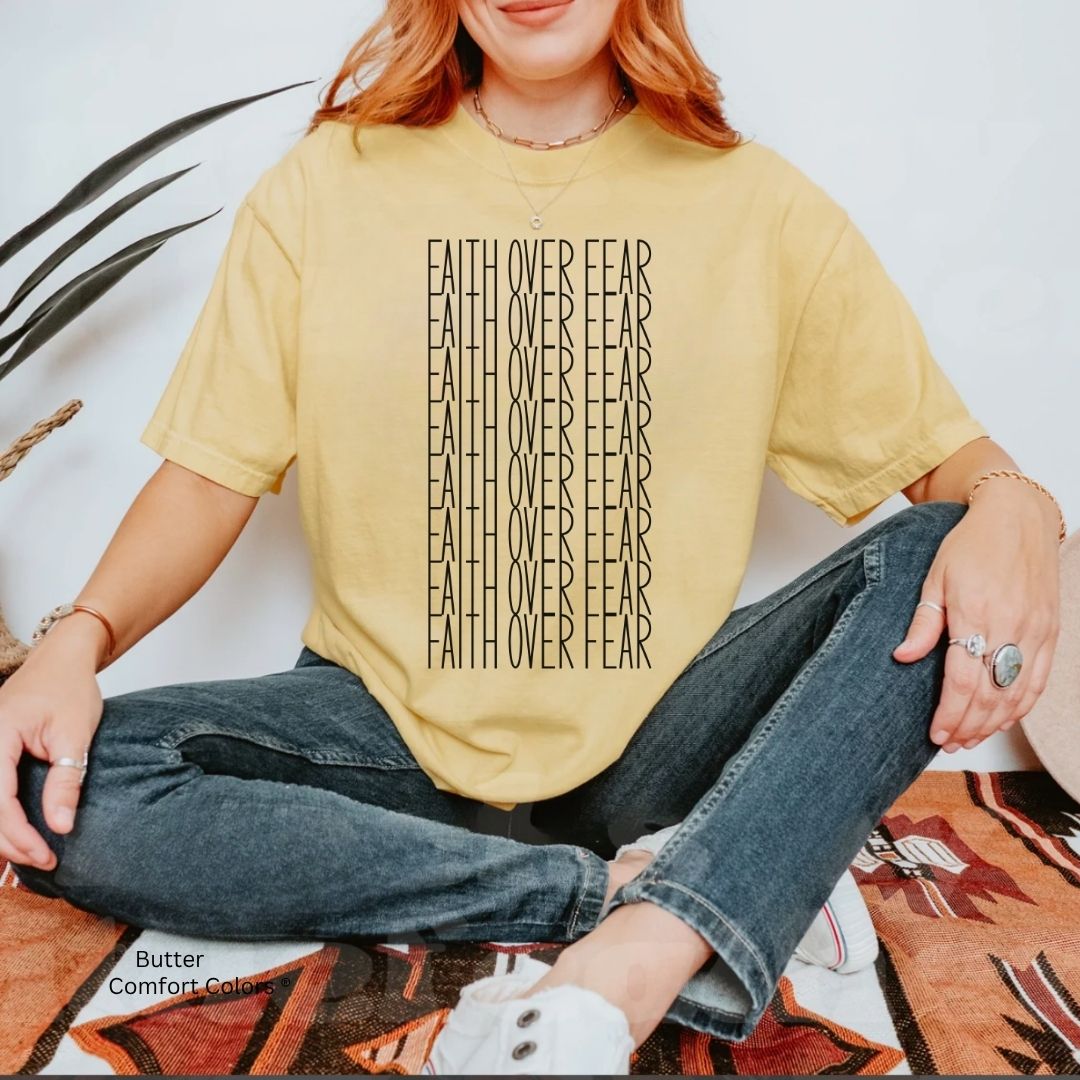 Faith Over Fear Text Unisex Tshirt