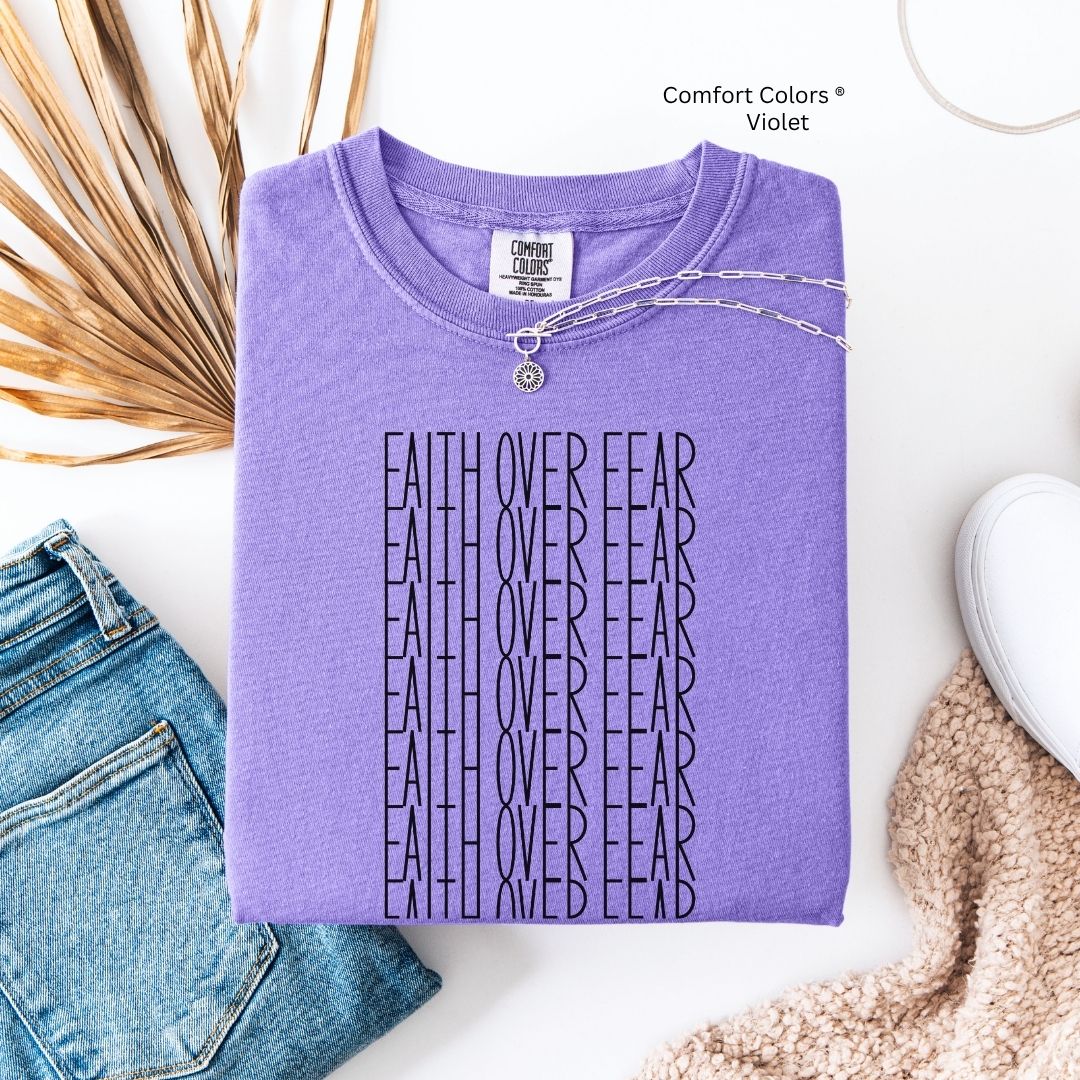 Faith Over Fear Text Unisex Tshirt