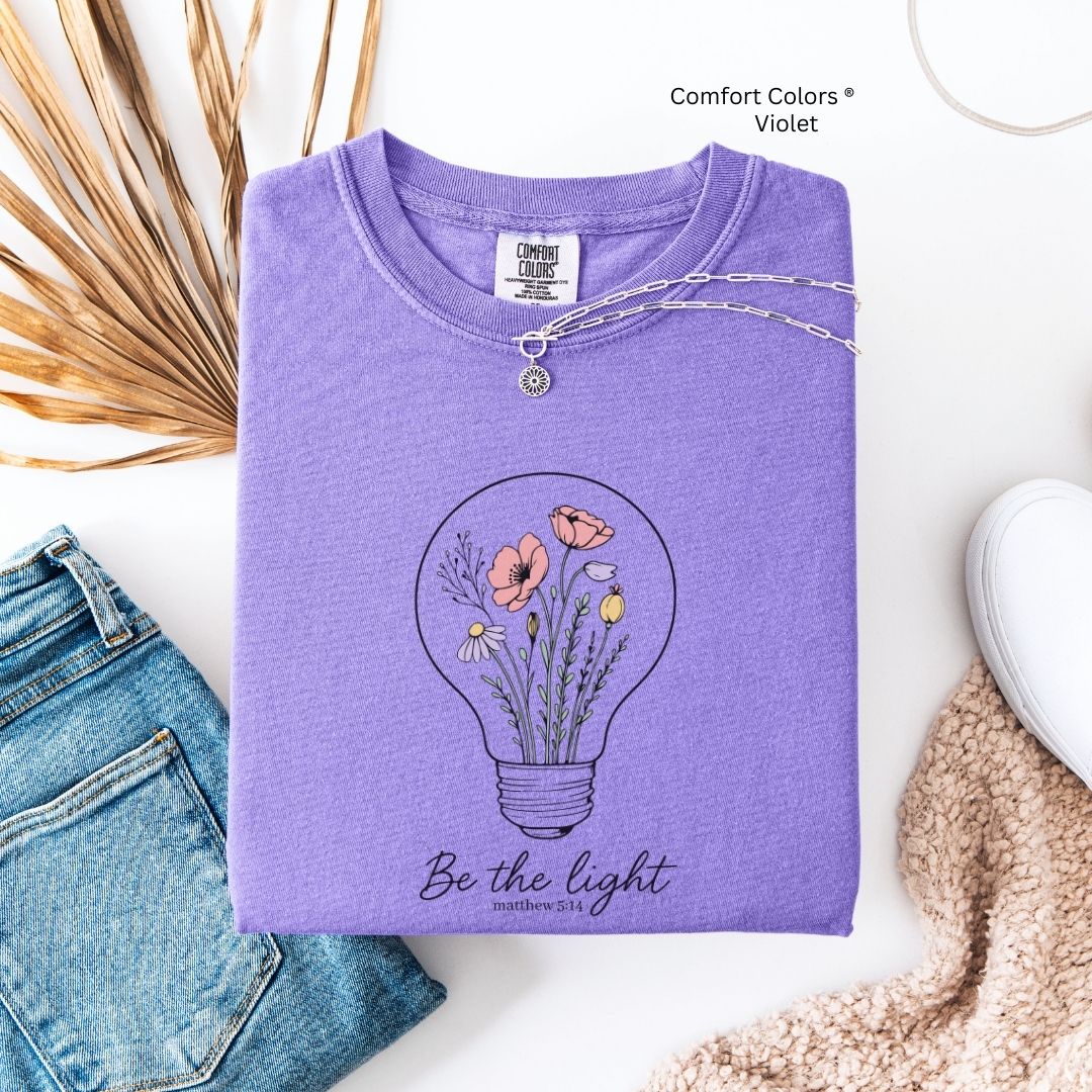 Be The Light Floral Unisex Tshirt