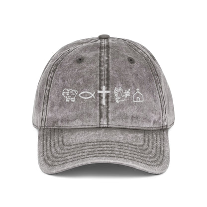 Embroidered Vintage Cap - 'Christian Icons'