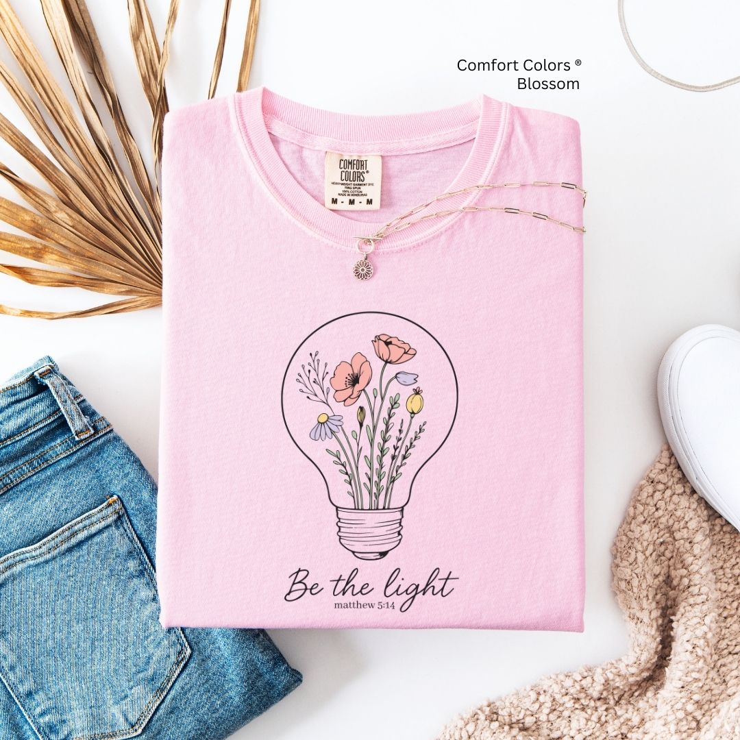 Be The Light Floral Unisex Tshirt