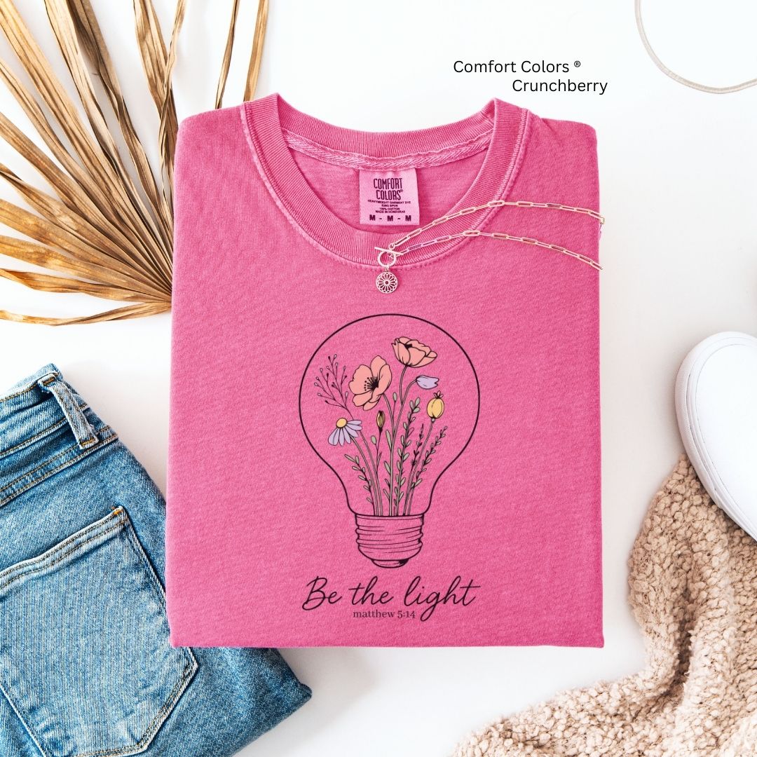 Be The Light Floral Unisex Tshirt