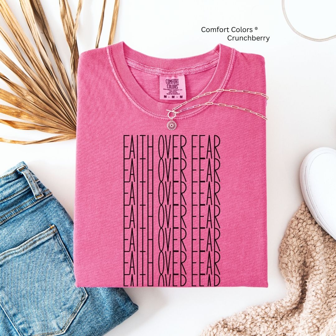 Faith Over Fear Text Unisex Tshirt