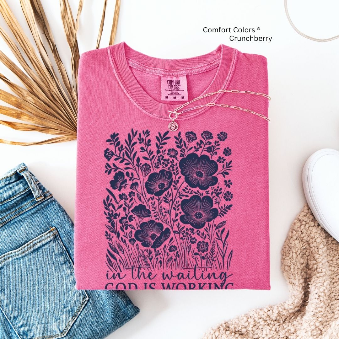 'In the Waiting God is Working' Inspirational Unisex T-shirt