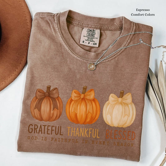 Grateful Thankful Blessed Fall Unisex Tshirt