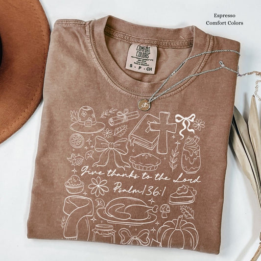 Thanksgiving Doodle Unisex Tshirt