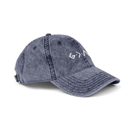 Embroidered Vintage Cap - 'god is greater than the highs and lows'