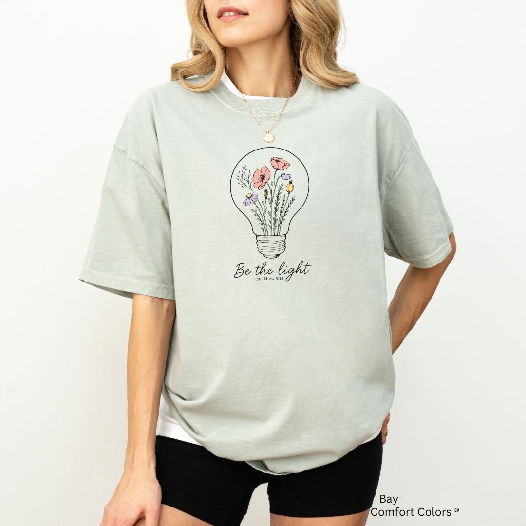 Be The Light Floral Unisex Tshirt