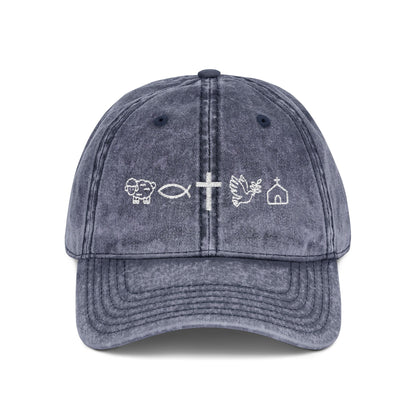 Embroidered Vintage Cap - 'Christian Icons'