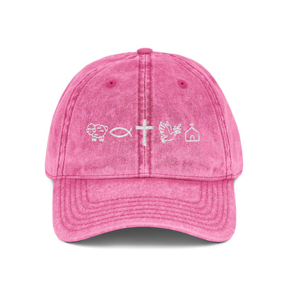 Embroidered Vintage Cap - 'Christian Icons'