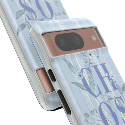 Chosen Preppy Blue Floral Faith Phone Case