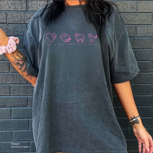 Just a Girl Who Loves Jesus Unisex Tshirt