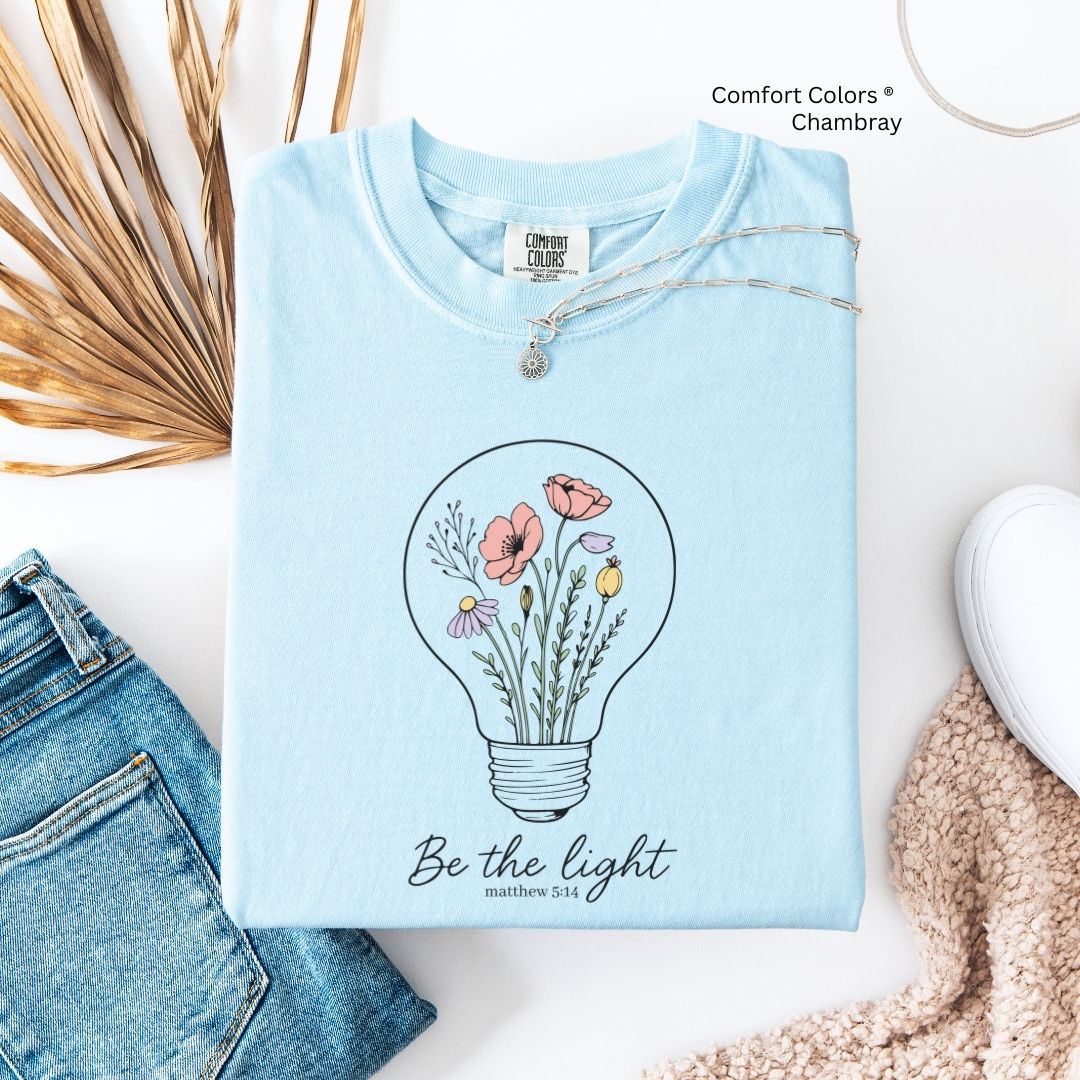 Be The Light Floral Unisex Tshirt