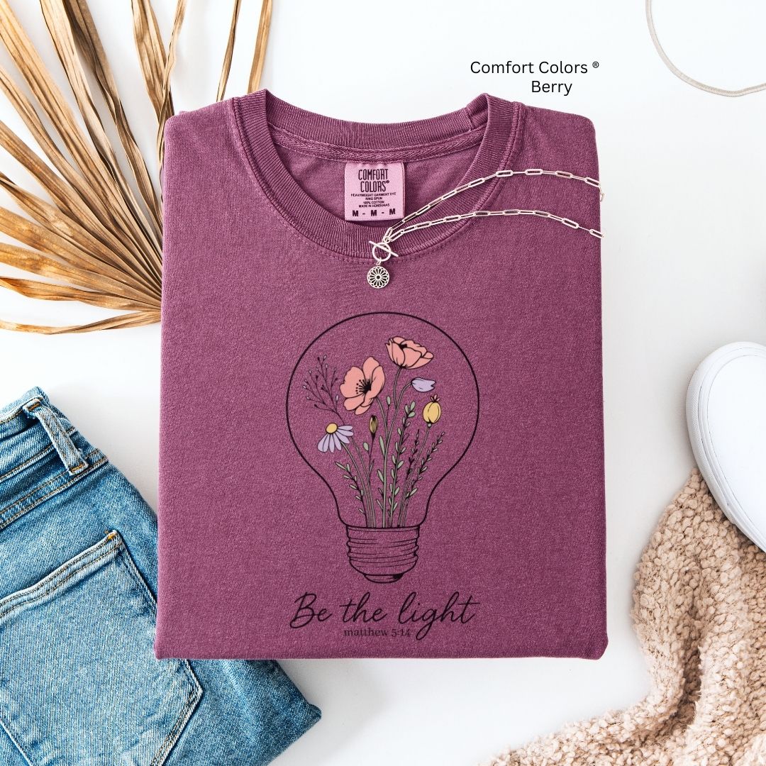 Be The Light Floral Unisex Tshirt