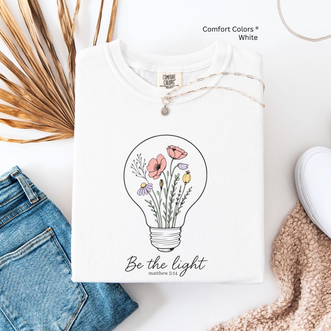 Be The Light Floral Unisex Tshirt