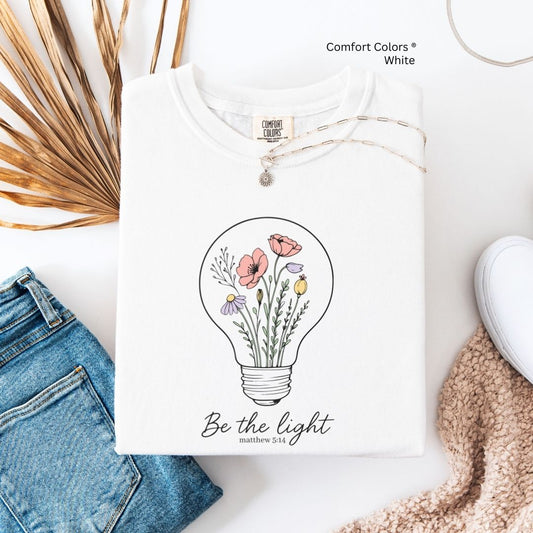 Be The Light Floral Unisex Tshirt